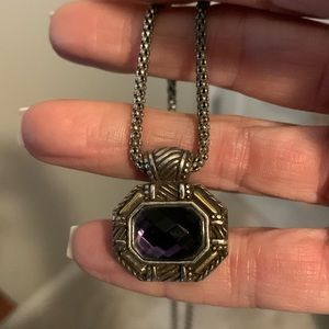Brighton pendant necklace 16” with earrings Amethyst